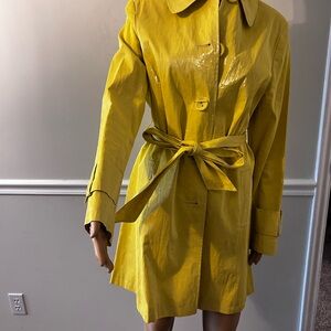 Yellow Women's Trench Coat